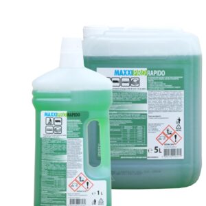 MAXXIPRO RAPIDO rapid-action disinfectant 1L and 5L packaging