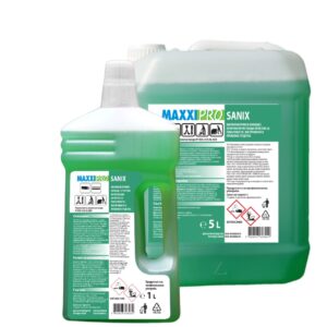 MAXXIPRO SANIX G surface disinfectant 1L and 5L packaging