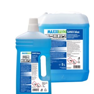 MAXXIPRO SANIX G Blue professional disinfectant 1L and 5L packaging