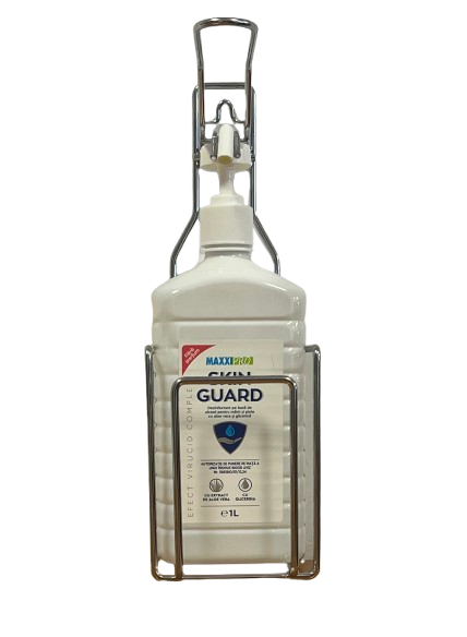 Dispenser + Skin Guard - elbow-operated disinfectant dispenser